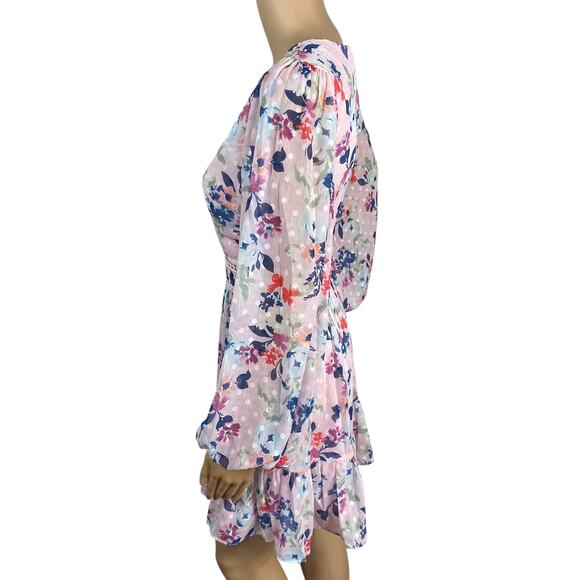 NWT Sage + Paige Wildflower Forever Floral Puff Sleeve Mini Dress SZ S - Picture 8 of 11